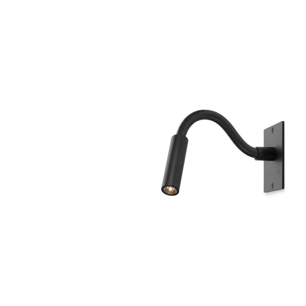 Scar-Led 1FD built-in 95 BLACK frame + BLACK flex L200mm / WW - 25° / Driver incl. (remote mounting) / non-dimmable 157LM 2700K CRI93 IP50