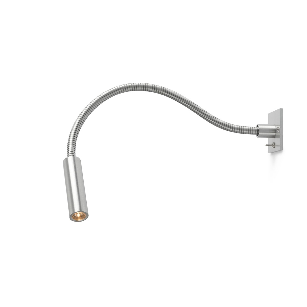 Scar-Led 1FDS built-in 60 ALU frame + BLACK flex L400mm / WW - 25° / Switch + driver incl. (remote mounting) / dimmable 500mA (PUSH-DIM)157LM 2700K CRI93 IP50