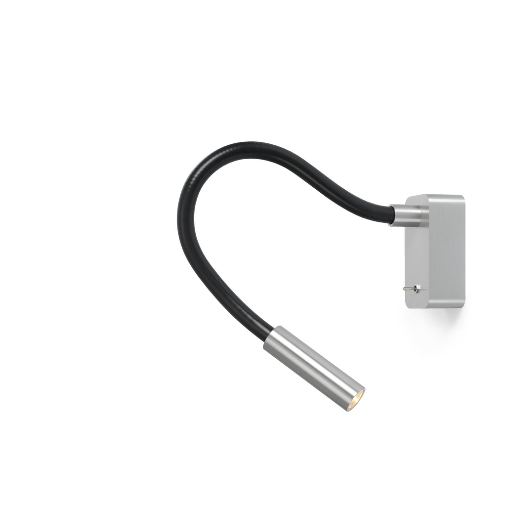 Scar-Led 1FDS built-up BLACK frame + BLACK flex L200mm / WW - 25° / Driver + switch incl. / non-dimmable 114LM 2700K CRI93 IP50