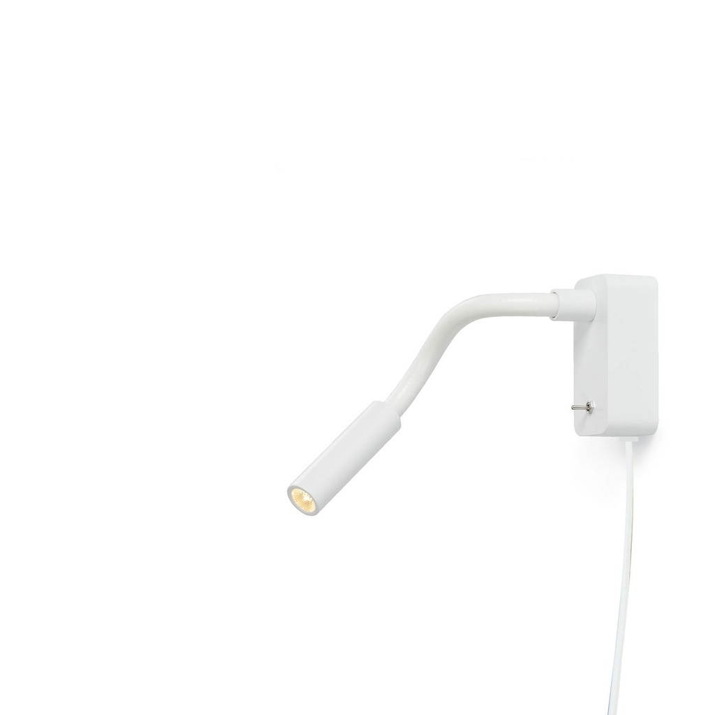 Scar-Led 1FDS built-up plug ALU frame + BLACK flex L200mm / WW - 10° / Driver + switch incl. / non-dimmable114LM 2700K CRI93 IP50