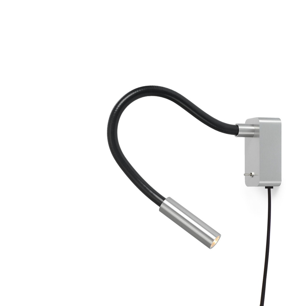 Scar-Led 1FDS built-up plug BLACK frame + BLACK flex L200mm / WW - 40° / Driver + switch incl. / non-dimmable114LM 2700K CRI93 IP50