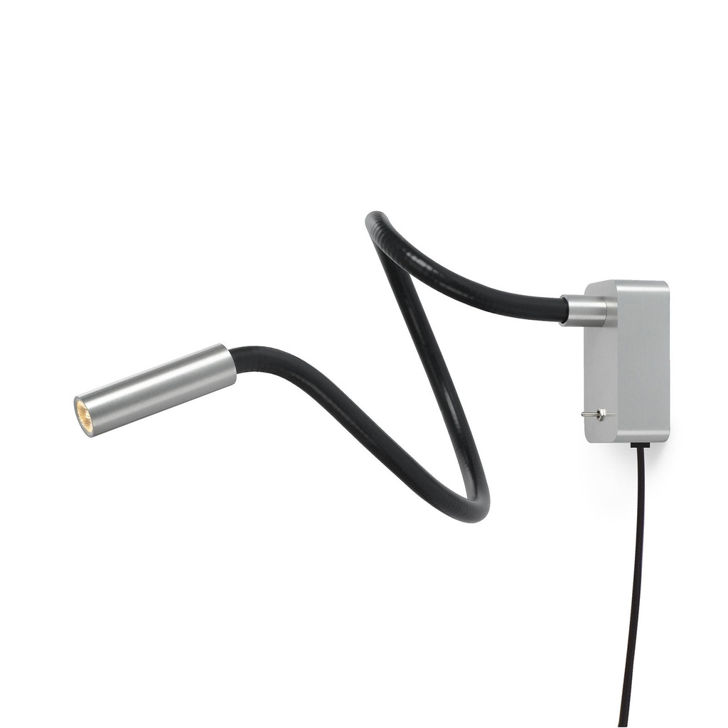 Scar-Led 1FDS built-up plug BLACK frame + BLACK flex L400mm / WW - 10° / Driver + switch incl. / non-dimmable114LM 2700K CRI93 IP50