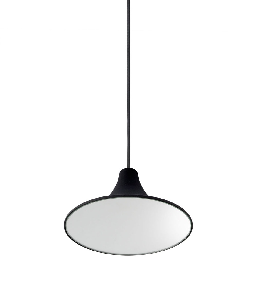 Sirens SU frosted glass small mirror + edge mirror BLACK ? 210 / Bulb excl.       