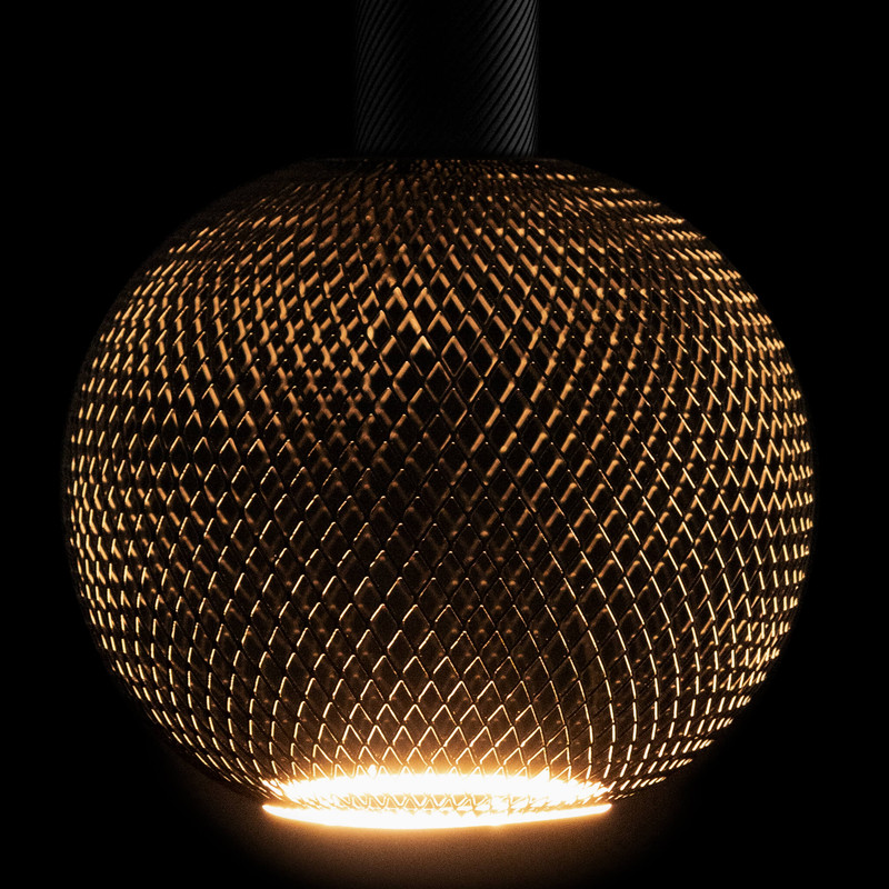 LED FLOATING CAGE BLACK GLOBE G180 - 5W - CRI90 - 2200K - E27  - 350LM