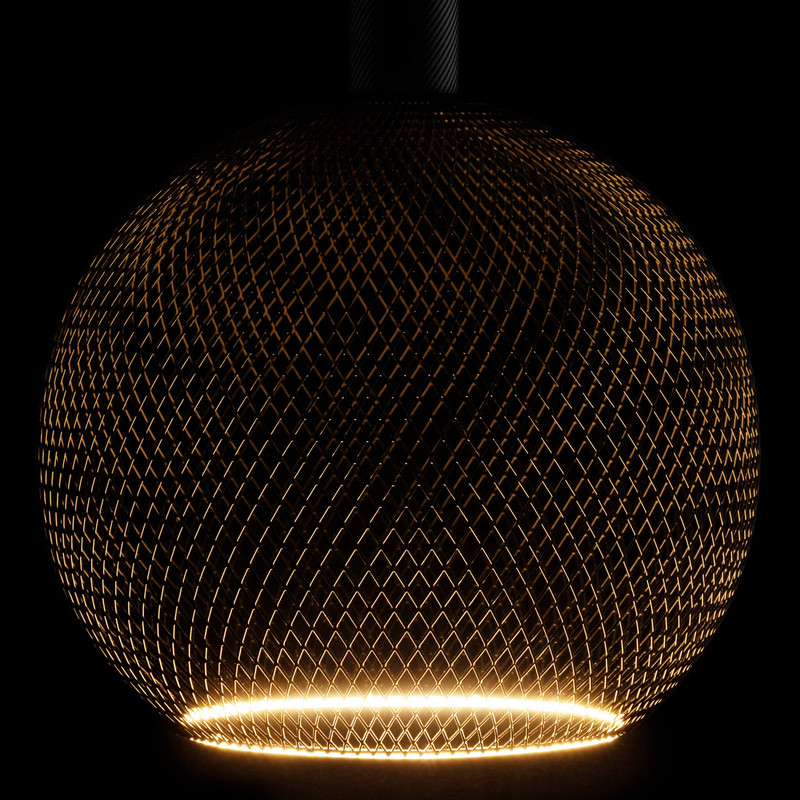 LED FLOATING CAGE BLACK GLOBE G300 - 6W - CRI90 - 2200K - E27  - 350LM