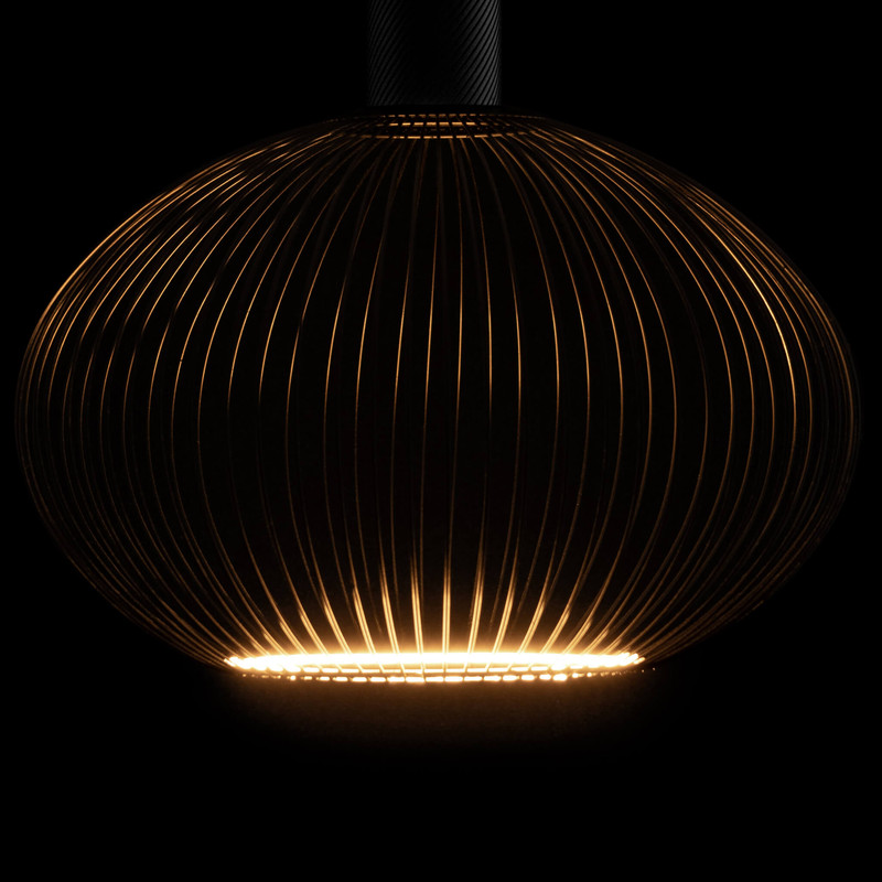 LED FLOATING FILO BLACK OVALE 300 - 6W - CRI90 - 2200K - E27  - 450LM