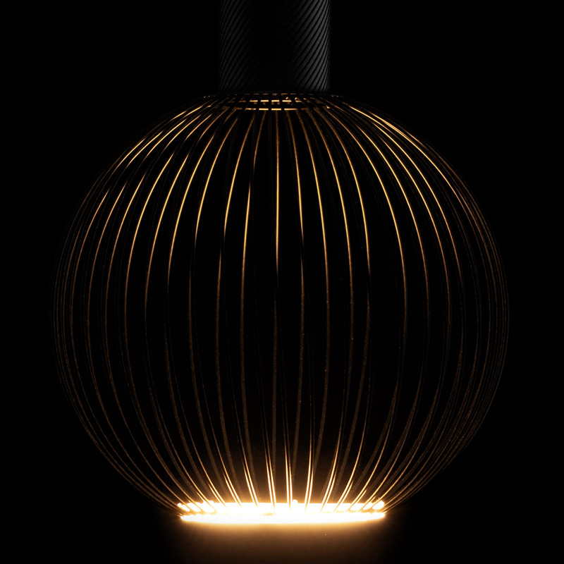 LED FLOATING FILO BLACK GLOBE G180 - 5W - CRI90 - 2200K - E27  - 380LM