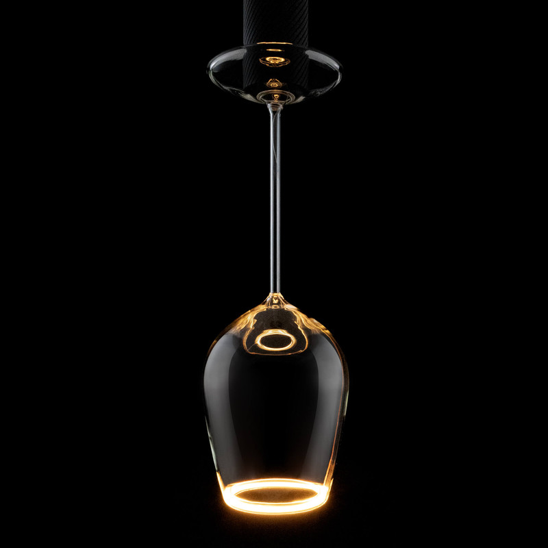 LED FLOATING WINE CLEAR - CLEAR BASE - 5W - CRI90 - 2200K - E27  - 500LM