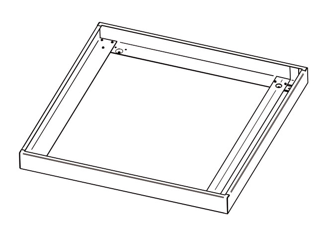 FL600 LED opbouwframe 60X60
