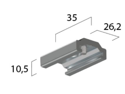 3~ Eutrac Onetrack pendant clip, black