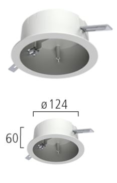 555 0 7227 6 3~RECESSED POT FOR MONOPOINT WHITE