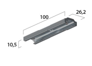 3~ Eutrac Onetrack mechanical coupler, black
