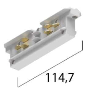 3~ Eutrac Onetrack coupler, white