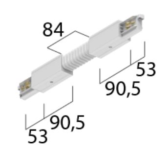 3~ Eutrac Onetrack FleX-coupler, black