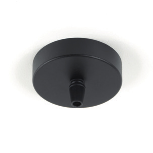 Mounting connecting box Ø 80mm matt black texture