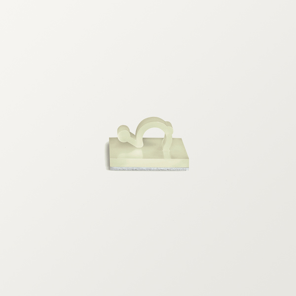 Self Adhesive Clip 19x19 mm Natural 6mm