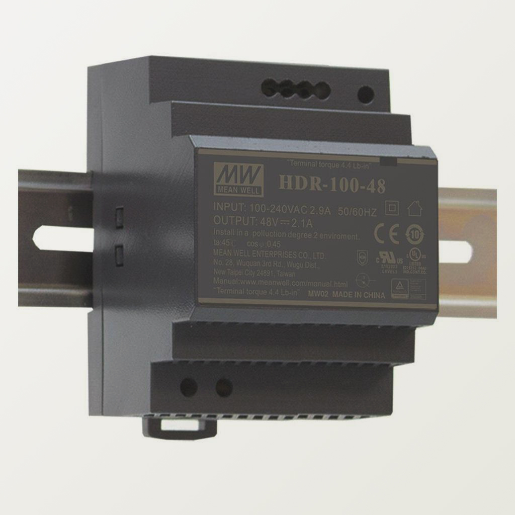 12-24-48V 100W PSU DIN Rail