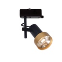 2Thirty Track 230V BLACK frame + BLACK rod + BLACK swivel + GOLD ring + BLACK adapter / 40° / dimmable (TRIAC/IGBT)1000LM 2700K CRI90 IP50