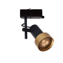 2Thirty Track 230V with honeycomb BLACK frame + BLACK rod + BLACK swivel + GOLD ring + BLACK adapter / 12° / dimmable (TRIAC/IGBT)1000LM 2700K CRI90 IP50