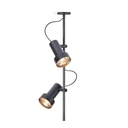 2Thirty-C2 in BLACK frame + BLACK rod + BLACK swivel + ALU ring / 12° + 40° / dimmable (TRIAC)2x 1241LM 2700K CRI97 IP50