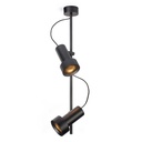 2Thirty-CV2 with honeycomb BLACK frame + BLACK rod + BLACK swivel + BLACK ring / 12° + 12° / dimmable (TRIAC)2x 1000LM 2700K CRI90 IP50