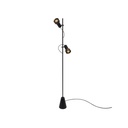 2Thirty-Floor 2 with honeycomb with AU-plug BLACK base + BLACK frame + BLACK rod + GUNMETAL swivel + BLACK ring / 12° + 24° / dimmable / PUSH-DIM on armature2x 1241LM 2700K CRI97 IP50