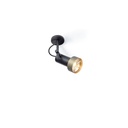 2Thirty-W1 BLACK frame + BLACK rod + BLACK swivel + ALU ring / 24° / dimmable (TRIAC)1000LM 2700K CRI90 IP50