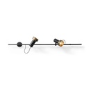 2Thirty-WH2 BLACK frame + BLACK rod + BLACK swivel + BLACK ring / 40° + 24° / dimmable (TRIAC)2x 1000LM 2700K CRI90 IP50