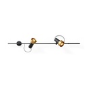 2Thirty-WH2 with honeycomb BLACK frame + BLACK rod + BLACK swivel + BRONZE ring / 40° + 12° / dimmable (TRIAC)2x 1000LM 2700K CRI90 IP50