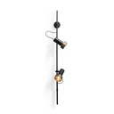 2Thirty-WV2 BLACK frame + BLACK rod + BLACK swivel + BRONZE ring / 24° + 12° / dimmable (TRIAC)2x 1000LM 2700K CRI90 IP50