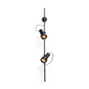 2Thirty-WV2 BLACK frame + BLACK rod + BLACK swivel + ALU ring / 40° + 12° / dimmable (TRIAC)2x 1000LM 2700K CRI90 IP50
