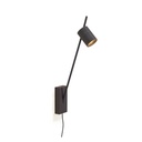 Aude-Wall L plug BRONZE / 3000K / 23° / with EU-Plugdriver with PUSH-DIM button on cable 517LM 3000K CRI95 IP50