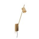 Aude-Wall L plug with honeycomb GUNMETAL / 2700K / 23° / with UK-Plugdriver with PUSH-DIM button on cable 487LM 2700K CRI95 IP50