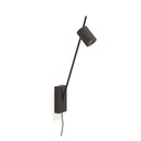 Aude-Wall L plug with honeycomb BRONZE / 3000K / 23° / with US-Plugdriver with PUSH-DIM button on cable 517LM 3000K CRI95 IP50