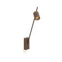 Aude-Wall L plug with honeycomb NICKEL / 3000K / 40° / with AU-Plugdriver with PUSH-DIM button on cable 487LM 2700K CRI95 IP50