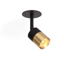 Audette-Duo R6 WHITE cover + WHITE rod + WHITE swivel + WHITE frame + BRASS ring / 2700K / 40° / Driver excl. / False ceiling673LM 3000K CRI95 IP50