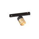 Audette-Duo Track 48V BRASS swivel + BRASS frame + BLACK ring + BLACK adapter / 2700K / 23° / adapter incl. / Driver excl.633LM 2700K CRI95 IP50