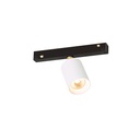 Audette-Varié Track 48V BRASS swivel + WHITE frame + WHITE ring + BLACK adapter / 2700K / 23° / adapter incl. / Driver excl.673LM 3000K CRI95 IP50