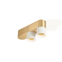 Audy-Duo 2 up Rounded GUNMETAL base + BRASS ring / 3000K / 23° / Driver incl. / dimmable (TRIAC/IGBT)  2x 487LM 2700K CRI95 IP50