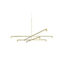 Austere-Chandelier 2X RL79 BLACK / L.250 + L.500 / BLACK powercord & steelcable (Driver, Base, Canopy & Cover EXCL.)8x 634LM 2700K CRI93 IP50