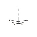 Austere-Chandelier 2X RL79 BRASS / L.500 + L.750 / BLACK powercord & steelcable (Driver, Base, Canopy & Cover EXCL.)8x 634LM 2700K CRI93 IP50