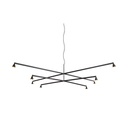 Austere-Chandelier 2X RS16 BRASS / L.250 + L.500 / BLACK powercord & steelcable (Driver, Base, Canopy & Cover EXCL.)8x 634LM 2700K CRI93 IP50