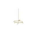 Austere-Chandelier 2X RS16 BRASS / L.500 + L.750 / BLACK powercord & steelcable (Driver, Base, Canopy & Cover EXCL.)6x 634LM 2700K CRI93 IP50