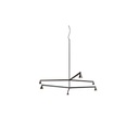Austere-Chandelier 2Y RL79 BRASS / L.250 + L.500 / BLACK powercord & steelcable (Driver, Base, Canopy & Cover EXCL.)6x 634LM 2700K CRI93 IP50