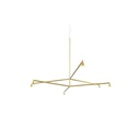 Austere-Chandelier 2Y RL79 BLACK / L.500 + L.750 / BLACK powercord & steelcable (Driver, Base, Canopy & Cover EXCL.)6x 634LM 2700K CRI93 IP50