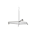 Austere-Chandelier 2Y RL79 BRASS / L.500 + L.750 / BLACK powercord & steelcable (Driver, Base, Canopy & Cover EXCL.)6x 634LM 2700K CRI93 IP50