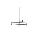 Austere-Chandelier 2Y RS16 BRASS / L.250 + L.500 / BLACK powercord & steelcable (Driver, Base, Canopy & Cover EXCL.)6x 634LM 2700K CRI93 IP50