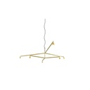 Austere-Chandelier 2Y RS16 BRASS / L.500 + L.500 / BLACK powercord & steelcable (Driver, Base, Canopy & Cover EXCL.)6x 634LM 2700K CRI93 IP50