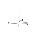 Austere-Chandelier 2Y RS16 BRASS / L.500 + L.750 / BLACK powercord & steelcable (Driver, Base, Canopy & Cover EXCL.)6x 634LM 2700K CRI93 IP50