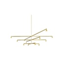 Austere-Chandelier 2Y RS16 BRASS / L.750 + L.750 / BLACK powercord & steelcable (Driver, Base, Canopy & Cover EXCL.)12x 634LM 2700K CRI93 IP50
